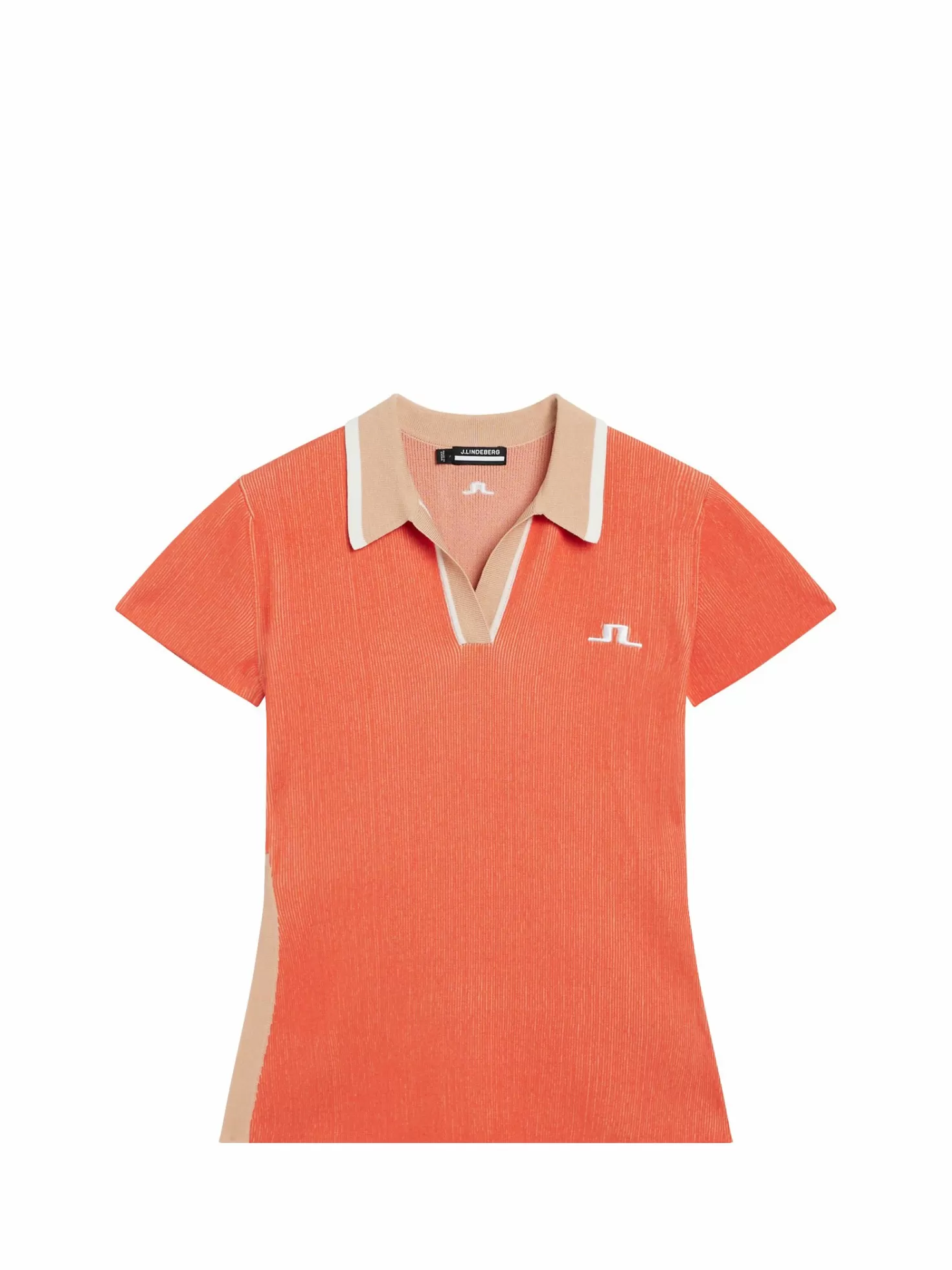 Polotröjor | Stickat<J.Lindeberg Rani Knitted Polo Hot Coral