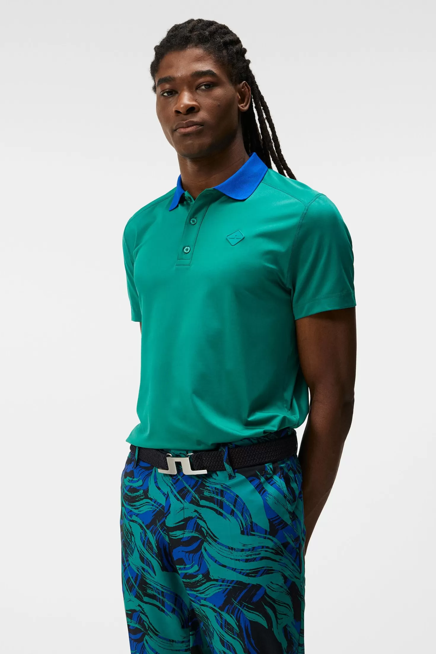 Polotröjor<J.Lindeberg Ross Regular Fit Polo Proud Peacock