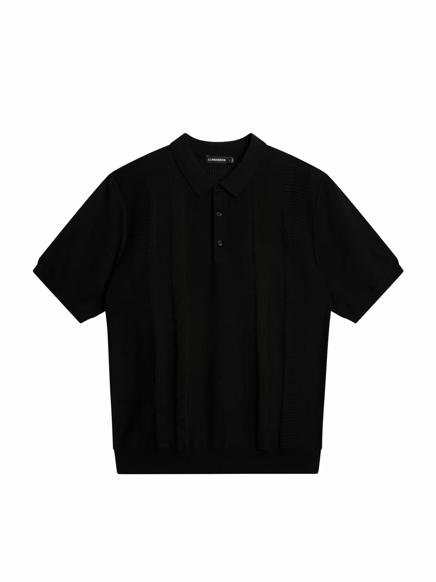 Stickat<J.Lindeberg Ryce Texture Blocking Polo Black