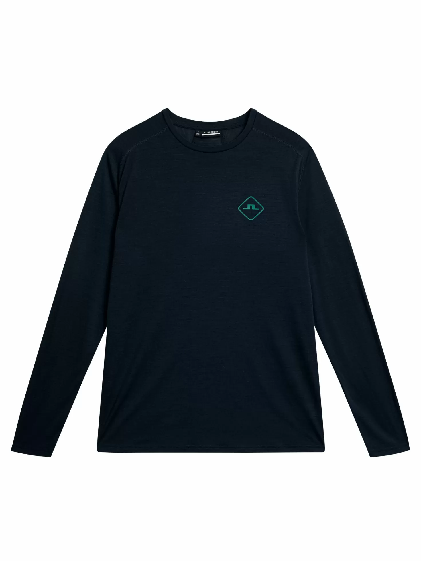 Bas- och mellanlager | T-shirts<J.Lindeberg Shaun Wool Long Sleeve Tee Proud Peacock