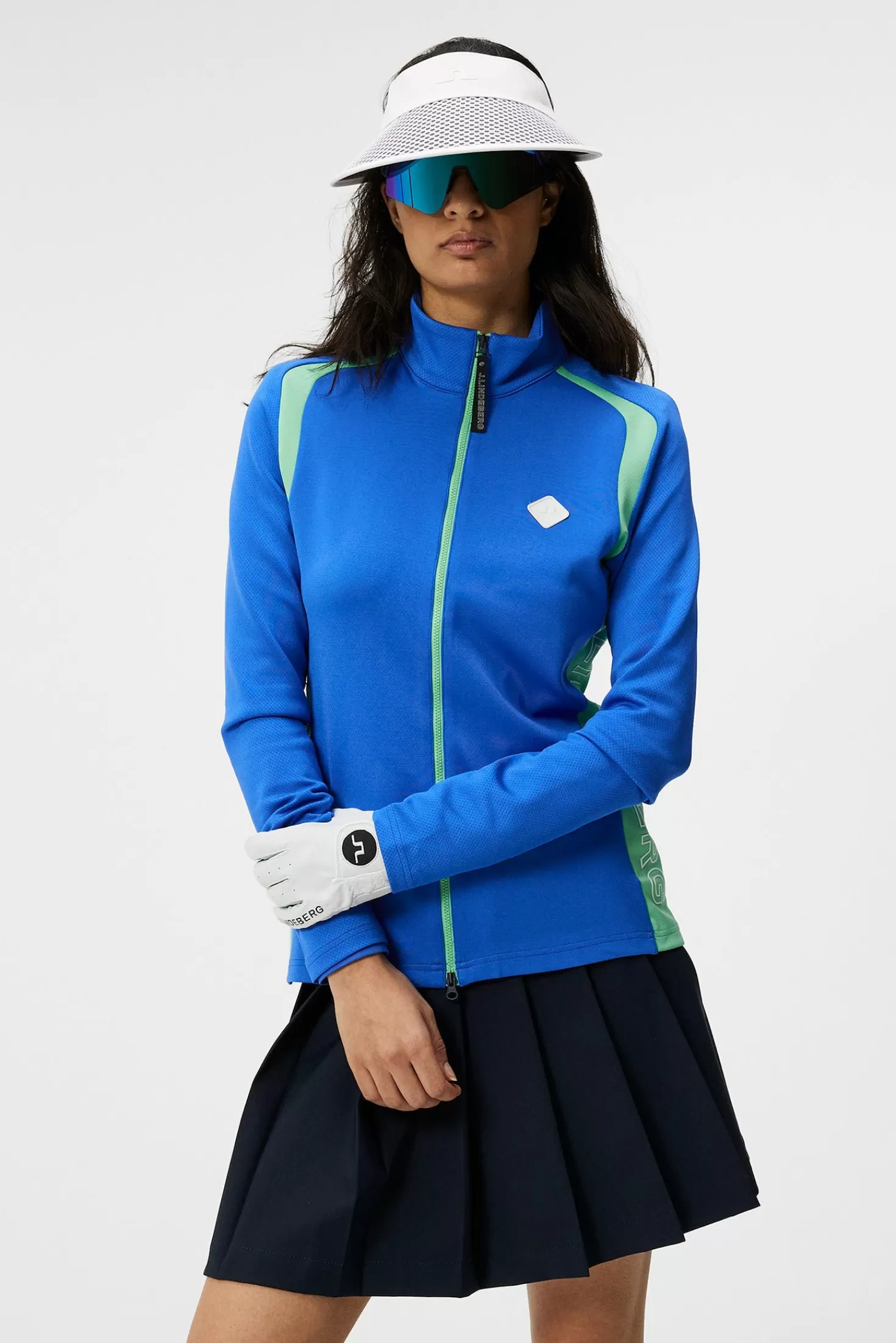 Bas- och mellanlager<J.Lindeberg Solar Full Zip Mid Layer Dazzling Blue