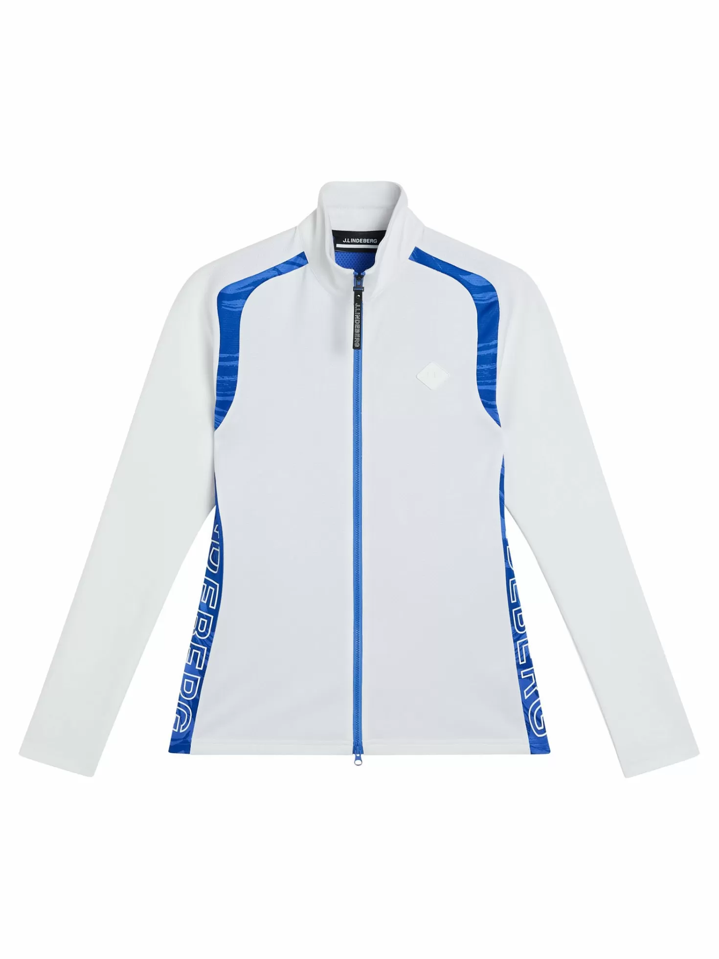 Bas- och mellanlager<J.Lindeberg Solar Print Full Zip Mid Layer Blue Valley