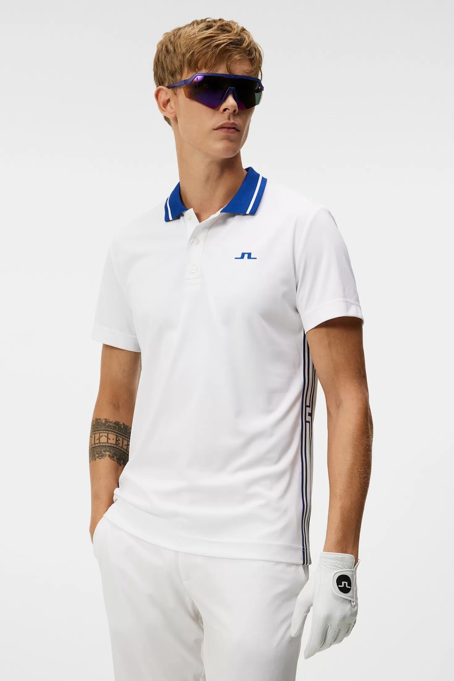 Polotröjor<J.Lindeberg Taiden Slim Fit Polo White