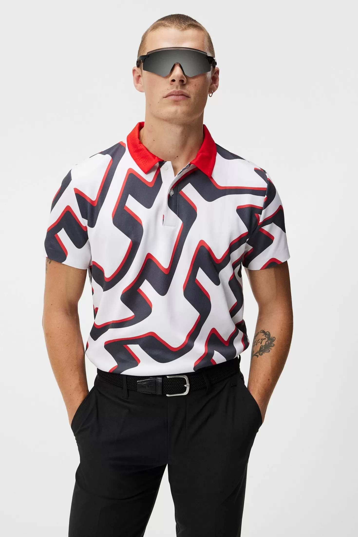 Polotröjor<J.Lindeberg Timmy Regular Polo Bridge Wave Xl White