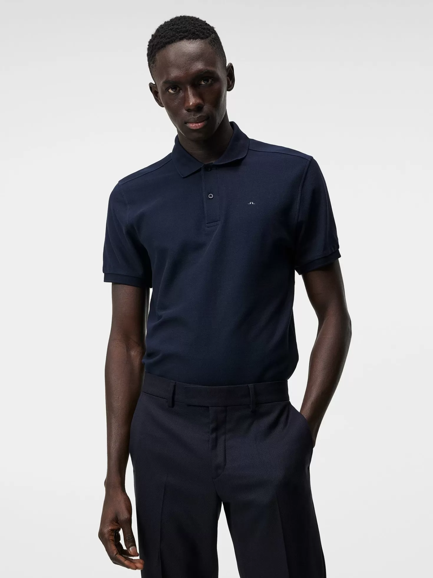 Polotröjor<J.Lindeberg Troy Pique Polo Shirt Jl Navy