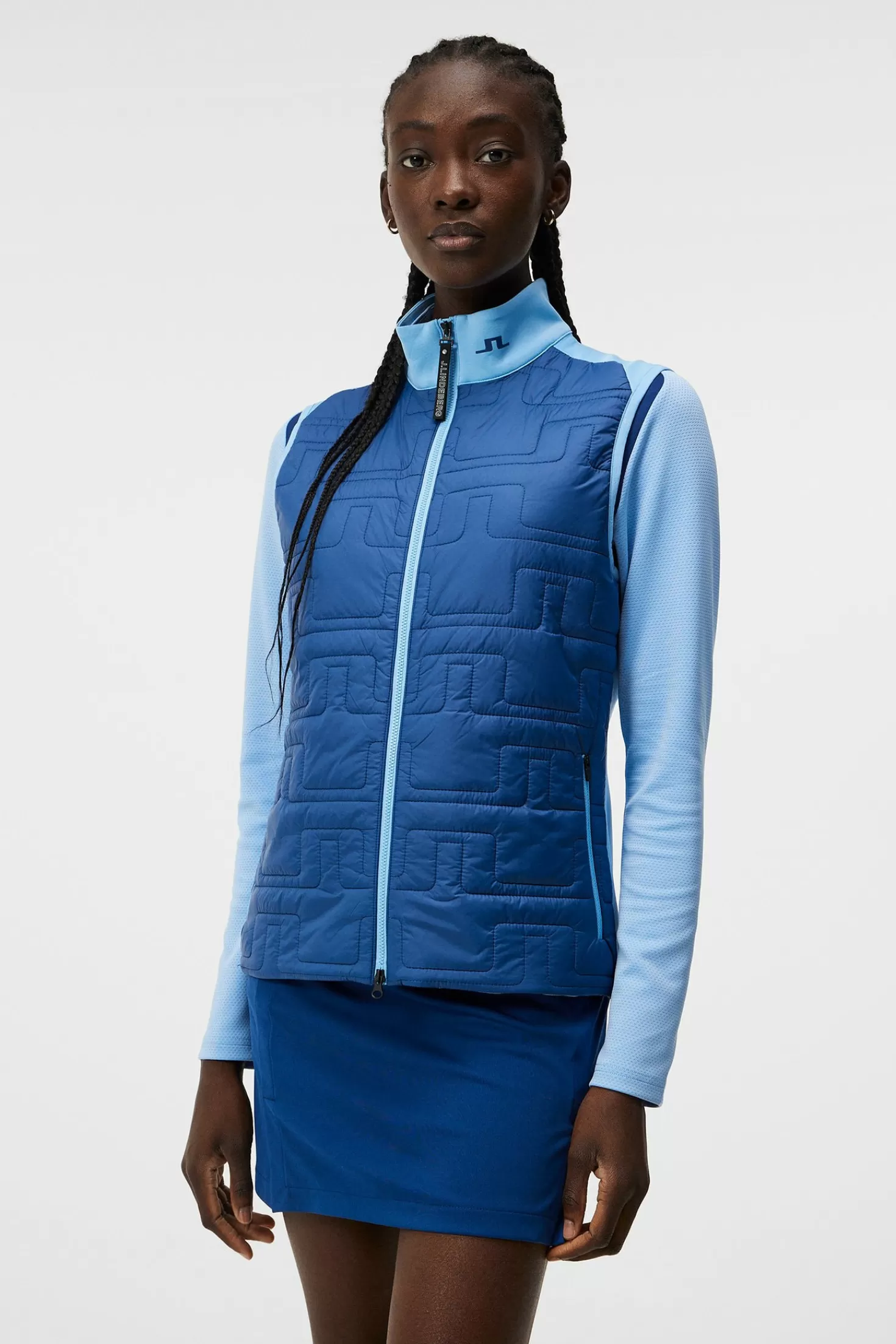 Gilets<J.Lindeberg W Quilt Hybrid Vest Jl Navy