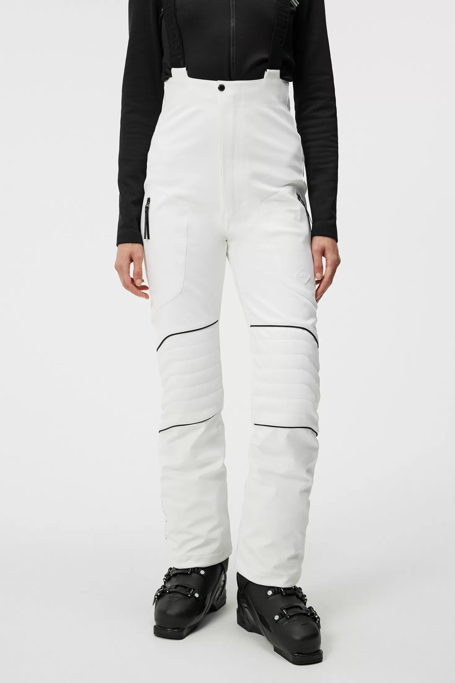 Byxor<J.Lindeberg W Stanford Pro Bib Pant White