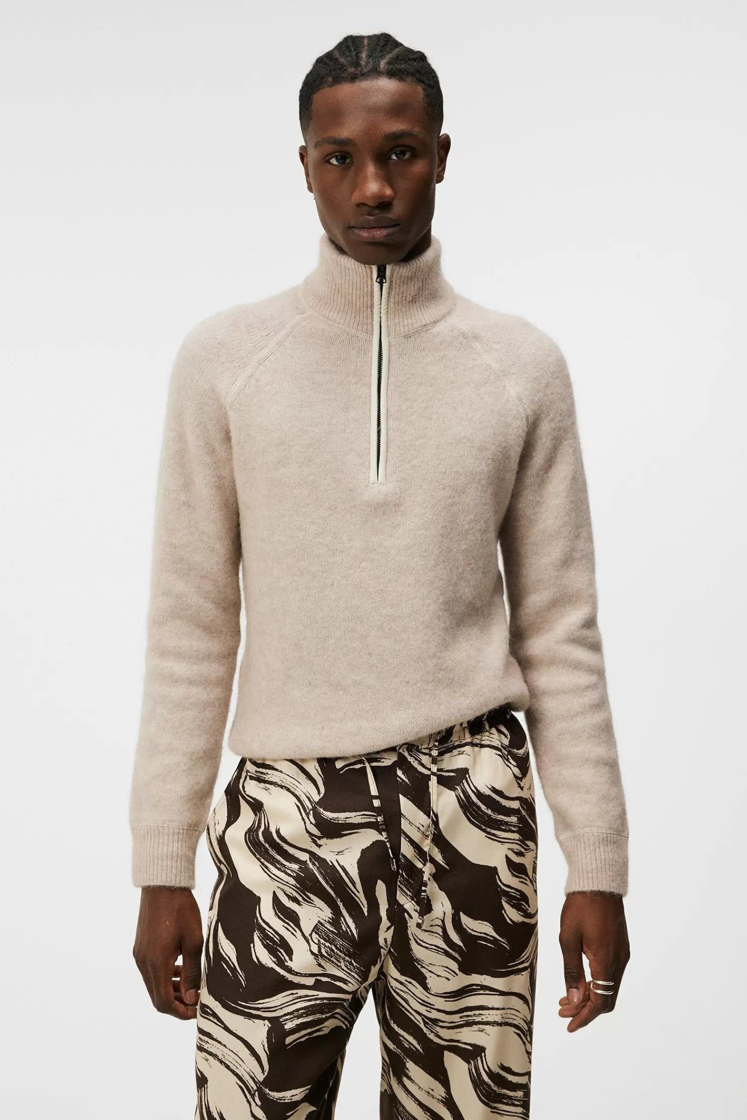 Stickat<J.Lindeberg Wilton Half Zip Sweater Delicioso