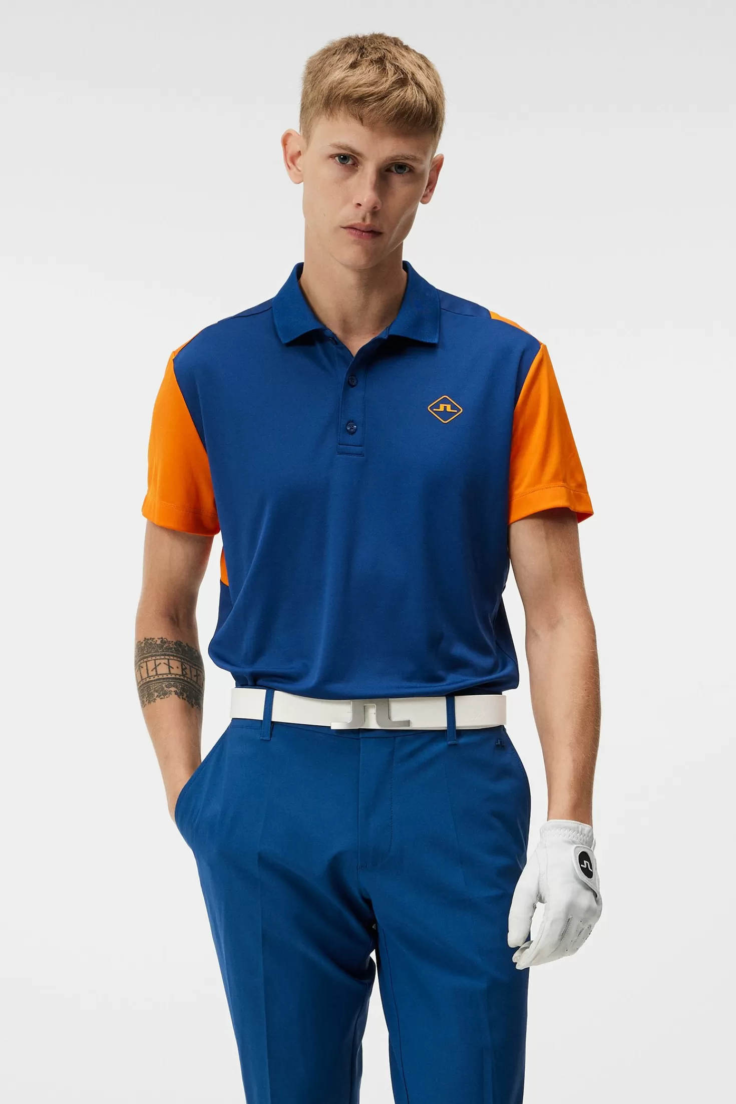 Polotröjor<J.Lindeberg Zak Regular Fit Polo Estate Blue