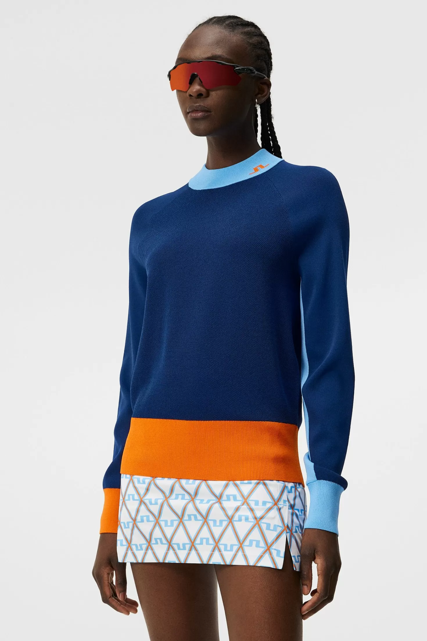 Stickat<J.Lindeberg Zoe Knitted Sweater Estate Blue